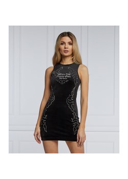 Sukienka Juicy Couture czarna elegancka z aplikacją dopasowana na imprezę 