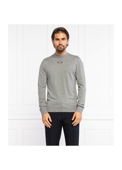 Armani Exchange Sweter | Regular Fit | z dodatkiem jedwabiu ze sklepu Gomez Fashion Store w kategorii Swetry męskie - zdjęcie 128002084