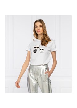 Karl Lagerfeld T-shirt Ikonik Karl & Choupette | Regular Fit ze sklepu Gomez Fashion Store w kategorii Bluzki damskie - zdjęcie 128004751