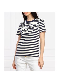 TORY BURCH T-shirt Striped Logo | Regular Fit ze sklepu Gomez Fashion Store w kategorii Bluzki damskie - zdjęcie 128017492