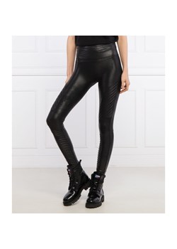 Spanx Legginsy Faux Leather Moto | Slim Fit | high waist ze sklepu Gomez Fashion Store w kategorii Spodnie damskie - zdjęcie 128074990