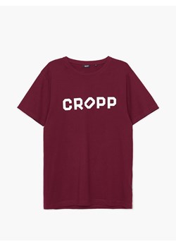 Cropp - Koszulka z nadrukiem Cropp - kasztanowy ze sklepu Cropp w kategorii T-shirty męskie - zdjęcie 128186843