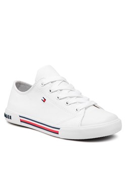 Trampki Tommy Hilfiger - Low Cut Lace Up Sneaker T3X4-30692-0890 S White 100 ze sklepu eobuwie.pl w kategorii Trampki dziecięce - zdjęcie 128309401