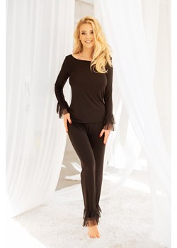 KOMPLET DIGUE wiskoza czarny ze sklepu Świat Bielizny w kategorii Piżamy damskie - zdjęcie 128340940