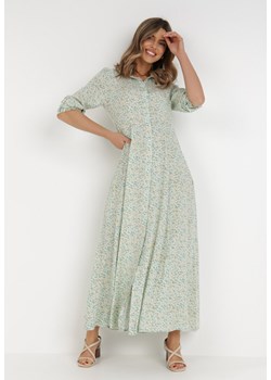 Niebiesko-Zielona Sukienka Perippe ze sklepu Born2be Odzież w kategorii Sukienki - zdjęcie 128716302