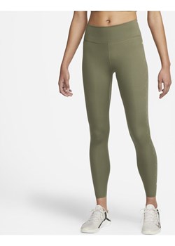 Damskie legginsy 7/8 ze średnim stanem i nadrukiem Nike One Luxe - Zieleń ze sklepu Nike poland w kategorii Spodnie damskie - zdjęcie 128795643