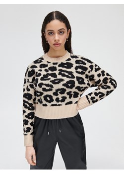 Cropp - Sweter w zwierzęcy wzór - Brązowy ze sklepu Cropp w kategorii Swetry damskie - zdjęcie 129036664