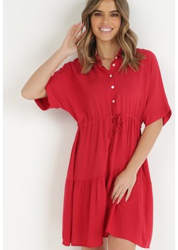 Czerwona Sukienka Phaelice ze sklepu Born2be Odzież w kategorii Sukienki - zdjęcie 129037561