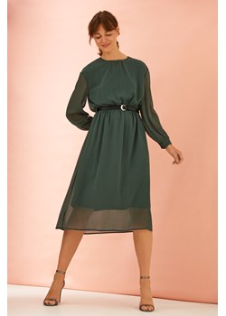 Szyfonowa sukienka z nadrukiem ze sklepu Greenpoint.pl w kategorii Sukienki - zdjęcie 129198233
