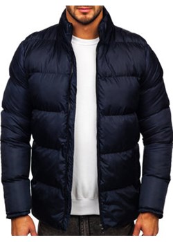 Granatowa pikowana kurtka męska zimowa Denley 0025 ze sklepu Denley w kategorii Kurtki męskie - zdjęcie 129237562