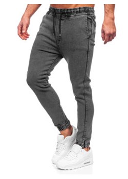 Czarne spodnie jeansowe joggery męskie Denley 0026 ze sklepu Denley w kategorii Jeansy męskie - zdjęcie 129237570