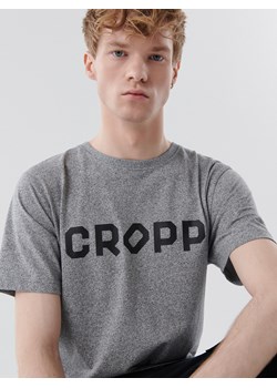 Cropp - Koszulka z nadrukiem Cropp - jasny szary ze sklepu Cropp w kategorii T-shirty męskie - zdjęcie 129382893