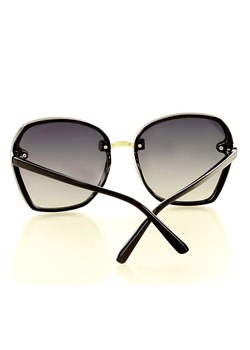 Minimalistyczne okulary przeciwsłoneczne MAZZINI GLAMOUR czarny ze sklepu Verostilo w kategorii Okulary przeciwsłoneczne damskie - zdjęcie 129533490