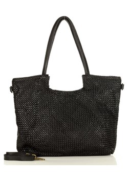 Shopper bag Mazzini czarna elegancka duża 