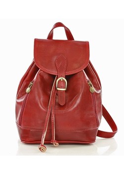 Włoski plecak skórzany VALENTINO czerwony ze sklepu Verostilo w kategorii Plecaki - zdjęcie 129533952