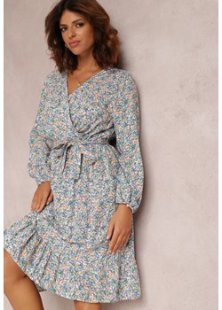 Biało-Niebieska Sukienka Aedena ze sklepu Renee odzież w kategorii Sukienki - zdjęcie 129735824