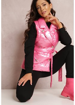 Różowa Kamizelka Isopis ze sklepu Renee odzież w kategorii Kamizelki damskie - zdjęcie 129846080