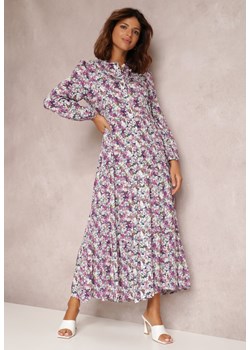 Biało-Fioletowa Sukienka Coredeia ze sklepu Renee odzież w kategorii Sukienki - zdjęcie 129896484