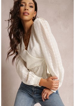 Jasnobeżowa Bluzka Megessa ze sklepu Renee odzież w kategorii Bluzki damskie - zdjęcie 129985621