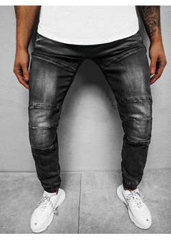 Spodnie jeansowe joggery męskie czarne OZONEE NB/MP0011N ze sklepu ozonee.pl w kategorii Jeansy męskie - zdjęcie 129996210