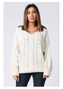 Sweter "Billie" w kolorze kremowym ze sklepu Limango Polska w kategorii Swetry damskie - zdjęcie 130008330