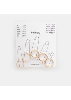 Sinsay - Pierścionki 5 pack - Złoty