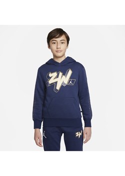 Bluza z kapturem dla dużych dzieci (chłopców) Zion - Niebieski ze sklepu Nike poland w kategorii Bluzy chłopięce - zdjęcie 130101722
