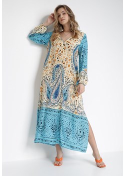 Kremowa Sukienka Phelamia ze sklepu Born2be Odzież w kategorii Sukienki - zdjęcie 130117431