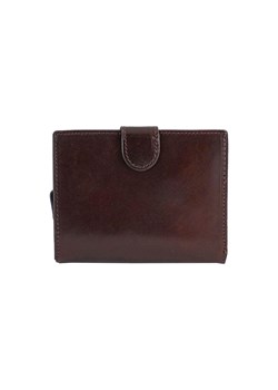 Skórzany portfel klasyczny - Barberini's - Brązowy ciemny ze sklepu Barberinis w kategorii Portfele damskie - zdjęcie 130118731