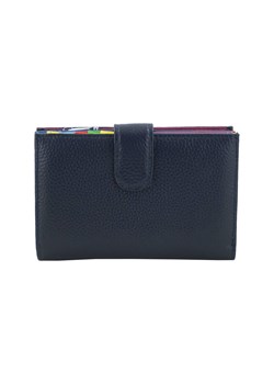 Skórzane portfele z ochroną kart RFID - Granatowe ze sklepu Barberinis w kategorii Portfele damskie - zdjęcie 130123951