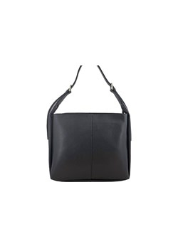 Klasyczna torebka skórzana na ramię - Czarna ze sklepu Barberinis w kategorii Torby Shopper bag - zdjęcie 130125341