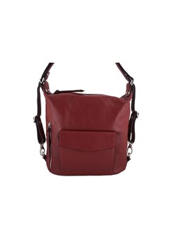 Torebka - plecak skórzany Barberini's - Czerwona ze sklepu Barberinis w kategorii Plecaki - zdjęcie 130127282