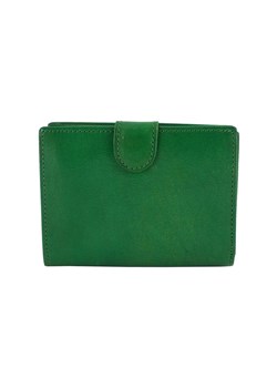 Skórzany portfel klasyczny - Barberini's  Zielony ze sklepu Barberinis w kategorii Portfele damskie - zdjęcie 130128282