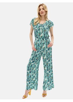 Szerokie spodnie w tropikalny wzór Smashed Lemon ze sklepu Eye For Fashion w kategorii Spodnie damskie - zdjęcie 130130202