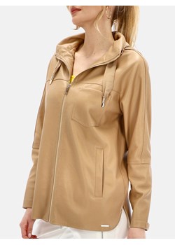 Kamelowa kurtka z kapturem Rino & Pelle MACK 827 ze sklepu Eye For Fashion w kategorii Kurtki damskie - zdjęcie 130205994