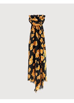 Czarny szal w żółty print ze sklepu Molton w kategorii Szaliki i chusty damskie - zdjęcie 130215552