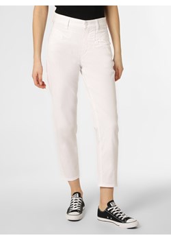 Cambio Spodnie Kobiety Bawełna biały jednolity ze sklepu vangraaf w kategorii Spodnie damskie - zdjęcie 130227963
