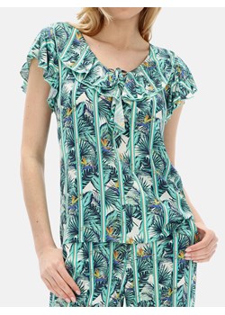 Bluzka z falbanką w tropikalny wzór Smashed Lemon ze sklepu Eye For Fashion w kategorii Bluzki damskie - zdjęcie 130439463