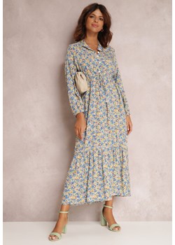 Biało-Niebieska Sukienka Dianyllis ze sklepu Renee odzież w kategorii Sukienki - zdjęcie 130731752
