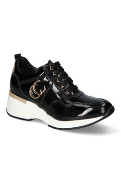 Sneakersy Damskie Karino 3711/090-P Czarne lakierowane 3711-090-P ze sklepu Arturo-obuwie w kategorii Buty sportowe damskie - zdjęcie 130738074