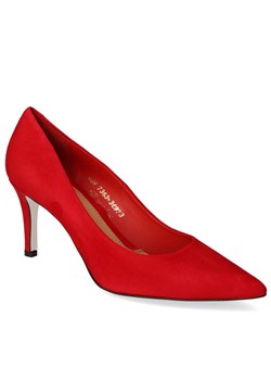 Czółenka Visconi 7363259/876 Czerwone zamsz ze sklepu Arturo-obuwie w kategorii Czółenka - zdjęcie 130749941