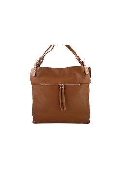 Duży skórzany worek / shopper bag - A4 - Brązowy jasny ze sklepu Barberinis w kategorii Torby Shopper bag - zdjęcie 130780224