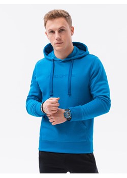 Bluza męska w mocnych kolorach - niebieska V7 B1351 ze sklepu ombre w kategorii Bluzy męskie - zdjęcie 130846194
