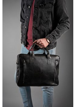 Męska stylowa torba na ramię brødrene b02 czarna ze sklepu Brødrene w kategorii Torby męskie - zdjęcie 130855851