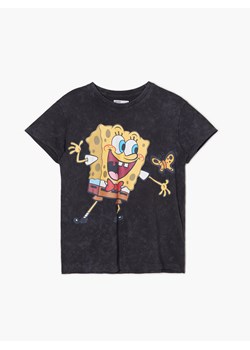 Cropp - Szary t-shirt SpongeBob - szary ze sklepu Cropp w kategorii Bluzki damskie - zdjęcie 131083920