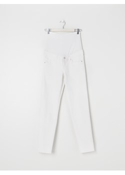 Sinsay - Jeansy slim high waist MAMA - Biały ze sklepu Sinsay w kategorii Spodnie ciążowe - zdjęcie 131089913