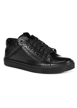 Czarne sneakersy KACPER ze sklepu Domenoshoes w kategorii Trampki męskie - zdjęcie 131099951