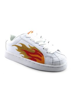 Buty dziecięce sportowe z płomieniami - Sunrise XY223-1, białe ze sklepu ulubioneobuwie w kategorii Trampki dziecięce - zdjęcie 131133193
