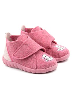 Zimowe, ciepłe kapcie dziecięce z pieskiem - BEFADO 459P008, różowe ze sklepu ulubioneobuwie w kategorii Buciki niemowlęce - zdjęcie 131139893