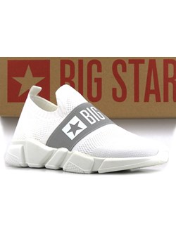 Wsuwane sneakersy damskie z przewiewnej tkaniny - BIG STAR JJ274297, białe ze sklepu ulubioneobuwie w kategorii Buty sportowe damskie - zdjęcie 131141971
